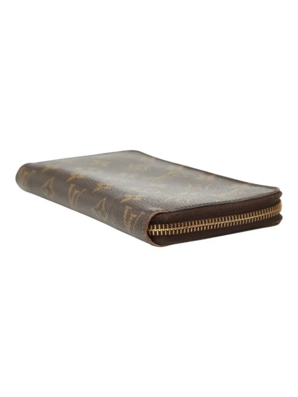 Louis Vuitton Monogram Zippy Wallet Zip Around Brown Rose Ballerine Leather